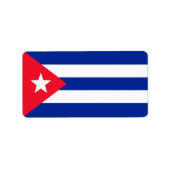 Cubaanse vlag etiket (Voorkant)