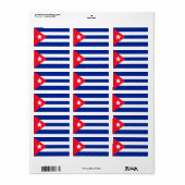 Cubaanse vlag etiket (Full Sheet)