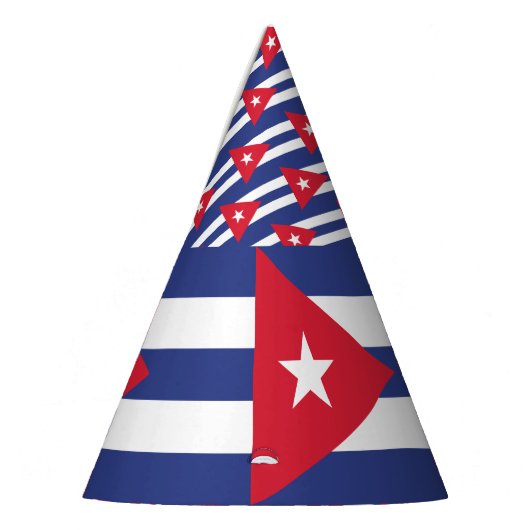 Cubaanse vlag feesthoedjes (Links)
