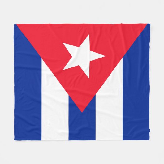Cubaanse vlag fleece deken (Voorkant (Horizontaal))