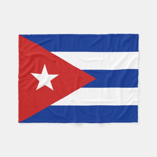 Cubaanse vlag fleece deken (Voorkant (Horizontaal))