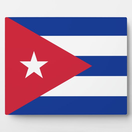 Cubaanse vlag fotoplaat (Voorkant)