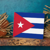 Cubaanse vlag fotoplaat (Zijkant)