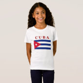 Cubaanse vlag, gelabeld, T-shirt (Voorkant volledig)