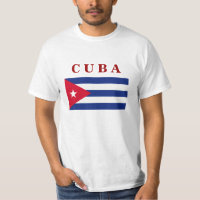 Cubaanse vlag, gelabeld, T-shirt