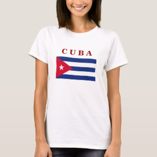 Cubaanse vlag, gelabeld, T-shirt