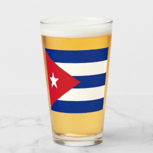 Cubaanse vlag glas