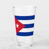 Cubaanse vlag glas (Voorkant)