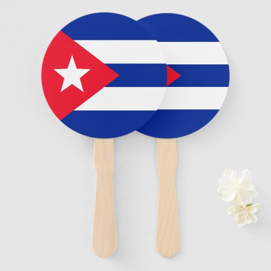 Cubaanse vlag handwaaier (Voorkant en achterkant)