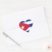 Cubaanse vlag hart sticker (Envelop)