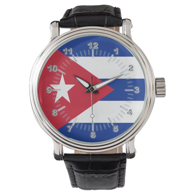 Cubaanse vlag horloge (Voorkant)