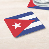 Cubaanse vlag kartonnen onderzetters (Schuin)
