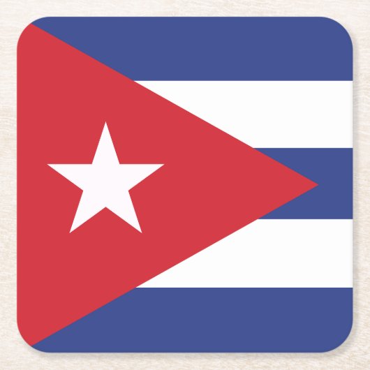 Cubaanse vlag kartonnen onderzetters (Voorkant)