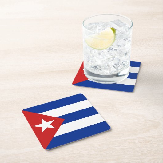 Cubaanse vlag kartonnen onderzetters (Insitu)