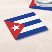 Cubaanse vlag kartonnen onderzetters (Schuin)