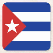 Cubaanse vlag kartonnen onderzetters (Voorkant)