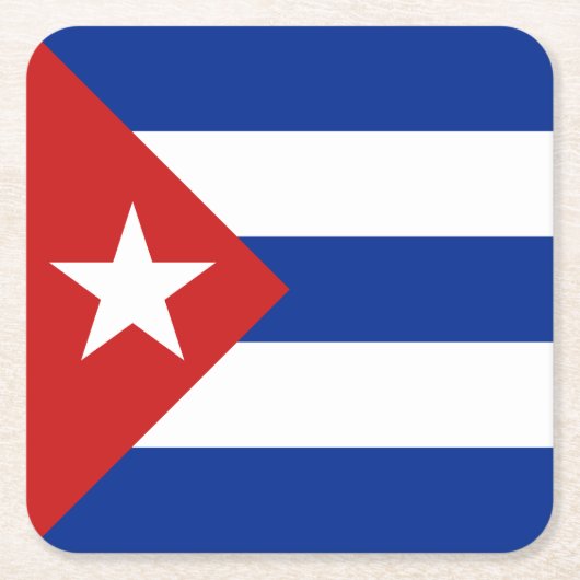 Cubaanse vlag kartonnen onderzetters (Voorkant)