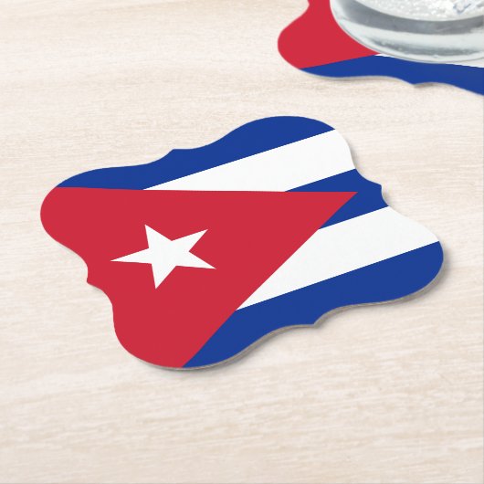 Cubaanse vlag kartonnen onderzetters (Gekanteld)
