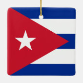 Cubaanse vlag keramisch ornament (Achterkant)