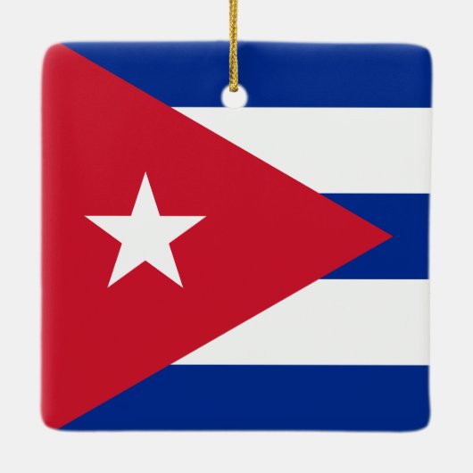 Cubaanse vlag keramisch ornament (Achterkant)