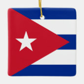 Cubaanse vlag keramisch ornament (Voorkant)