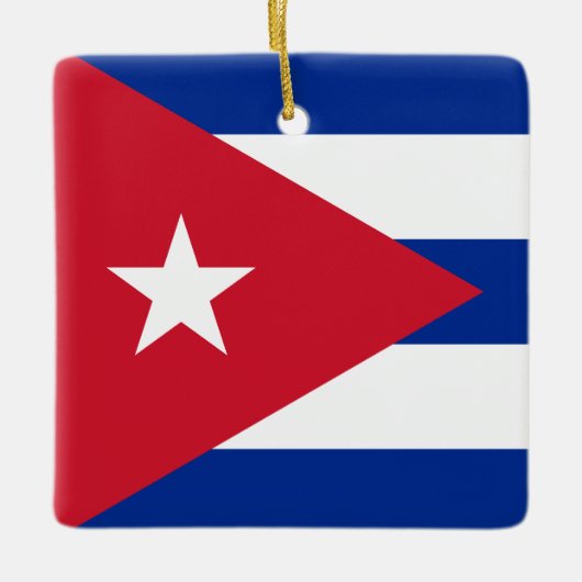 Cubaanse vlag keramisch ornament (Voorkant)
