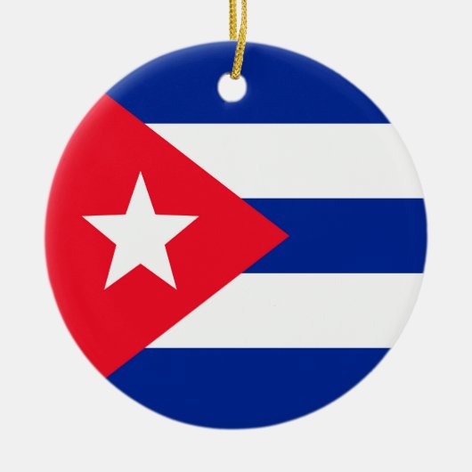 Cubaanse vlag keramisch ornament (Voorkant)