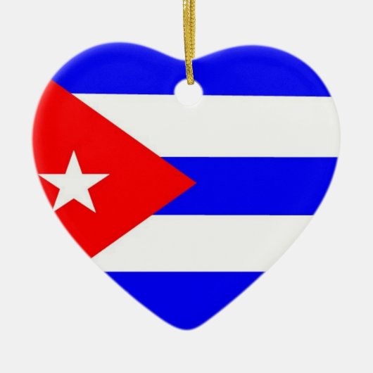 Cubaanse vlag keramisch ornament (Voorkant)