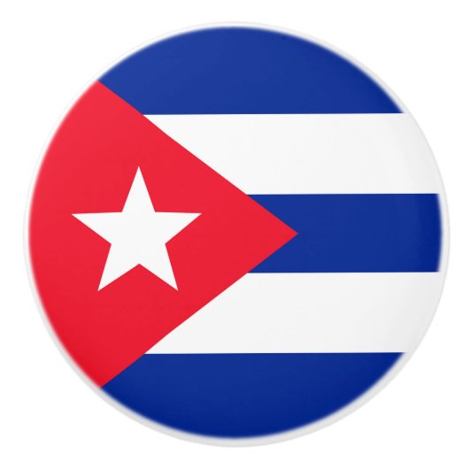 Cubaanse vlag keramische knop (Voorkant)
