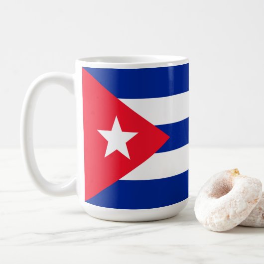 Cubaanse vlag koffiemok (Met donut)