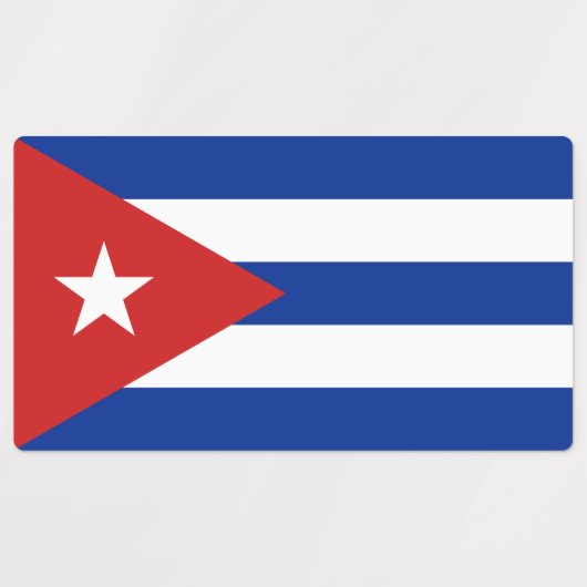 Cubaanse vlag labels (Design 2)