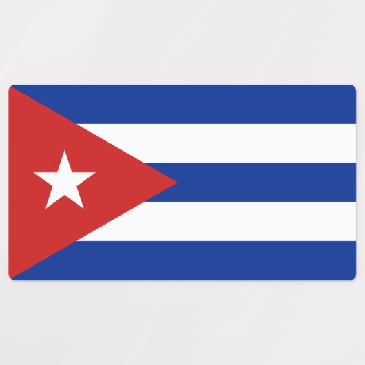 Cubaanse vlag labels (Design 1)