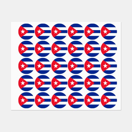 Cubaanse vlag labels (Vel)