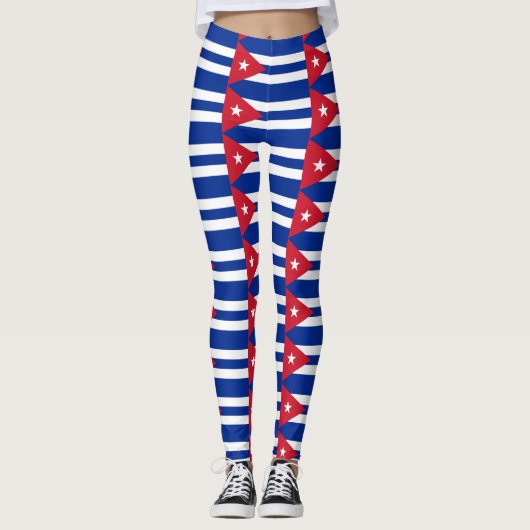 Cubaanse vlag leggings (Voorkant)