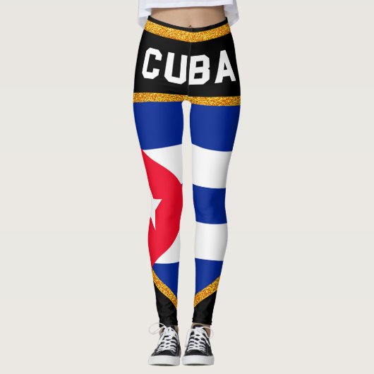 Cubaanse vlag leggings (Voorkant)