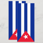 Cubaanse vlag menu (Voorkant / Achterkant)