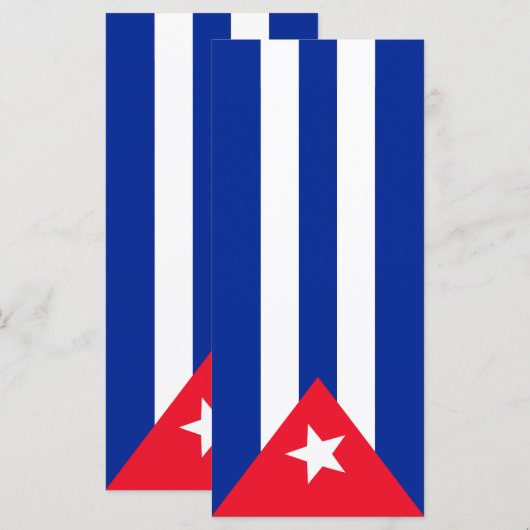 Cubaanse vlag menu (Voorkant / Achterkant)