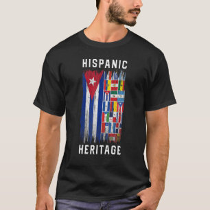 Cubaanse vlag met een halve Cubaanse vlag - Spaan T-shirt