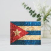  Cubaanse vlag met krassen Briefkaart (Staand voorkant)