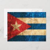  Cubaanse vlag met krassen Briefkaart (Voorkant / Achterkant)