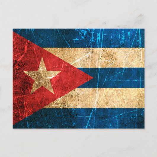  Cubaanse vlag met krassen Briefkaart (Voorkant)