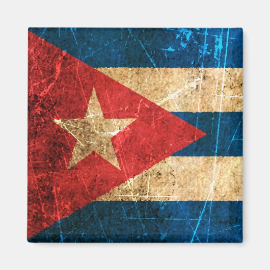  Cubaanse vlag met krassen en slechtste Magneet (Voorkant)