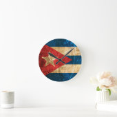  Cubaanse vlag met krassen Ronde Klok (Huis)