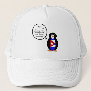 Cubaanse vlag met mevrouw Penguin Trucker Pet