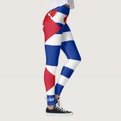 Cubaanse vlag met rode hart illustratie leggings (Rechts)