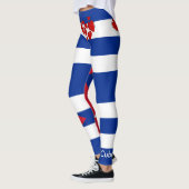 Cubaanse vlag met rode hart illustratie leggings (Links)