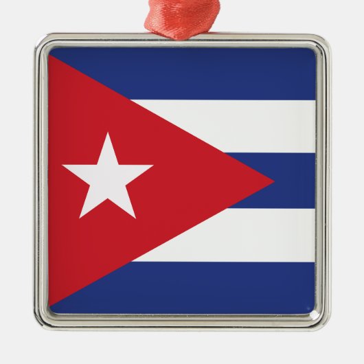 Cubaanse vlag metalen ornament (Voorkant)