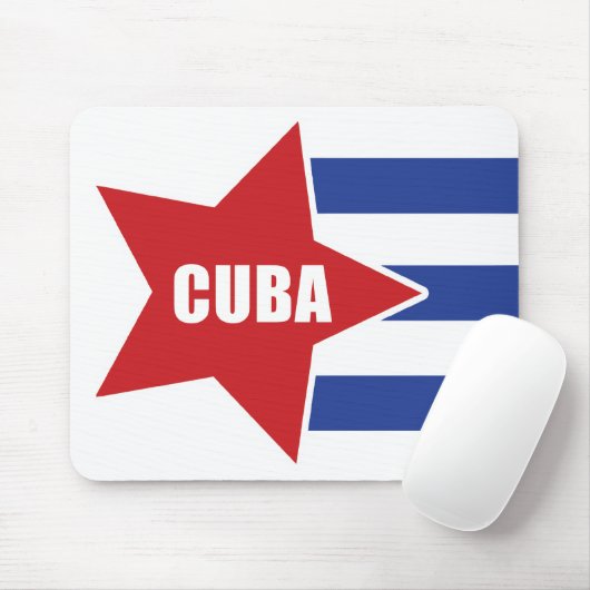 Cubaanse vlag Mousepad Muismat (Met muis)