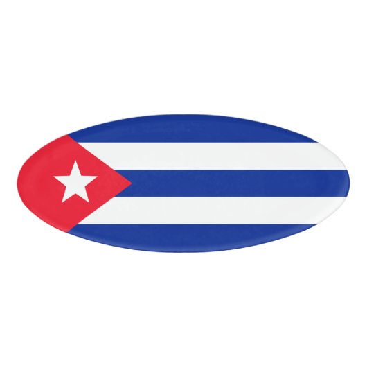 Cubaanse vlag naambadge (Voorkant)