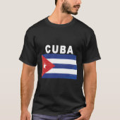 Cubaanse vlag noodlijdend Afbeelding ontwerp T-shirt (Voorkant)
